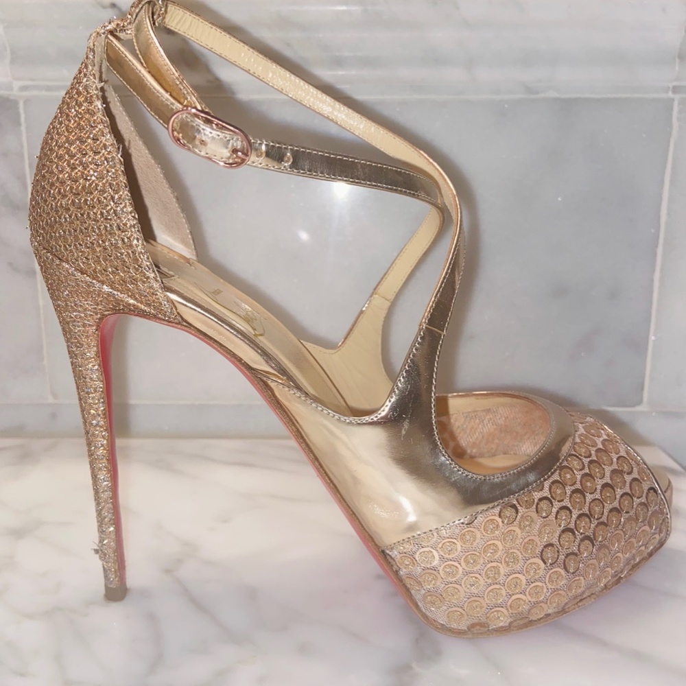 louboutin sequin heels